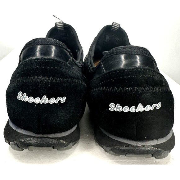 Skechers Womens Shoes Leather Dream Come True 21140 Slip On Sneakers Black 9 - Picture 5 of 12